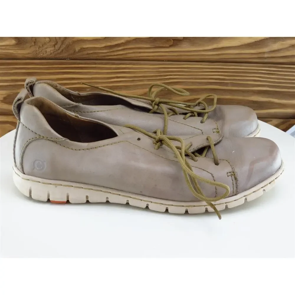Born Size 7‎ Sneaker Brown Leather Medium Lace Up Women